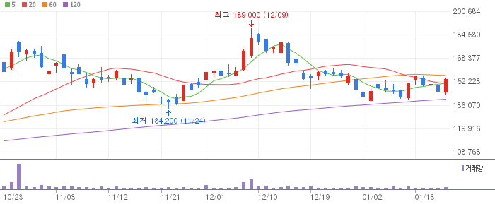 에코프로비엠 일봉 차트