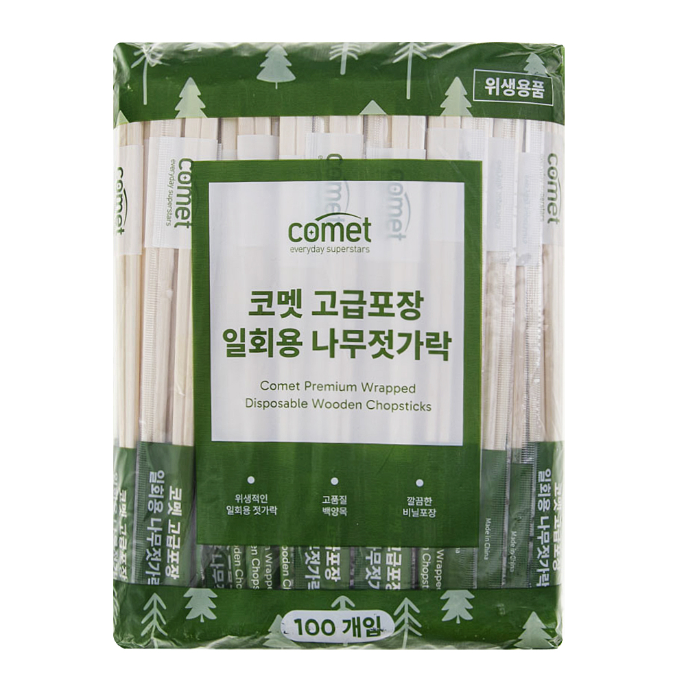 코멧 고급포장 일회용 나무젓가락 1,670원 꿀딜
