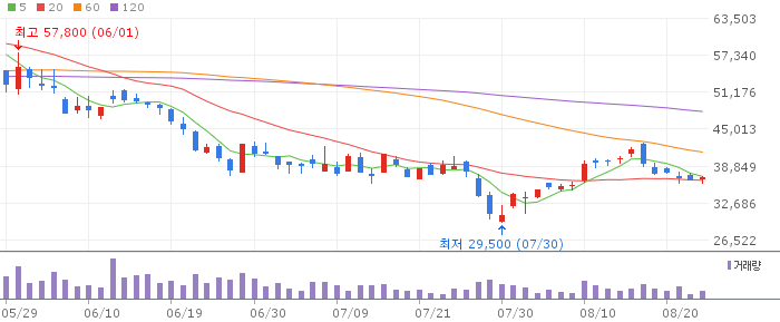 LX세미콘 일봉 차트