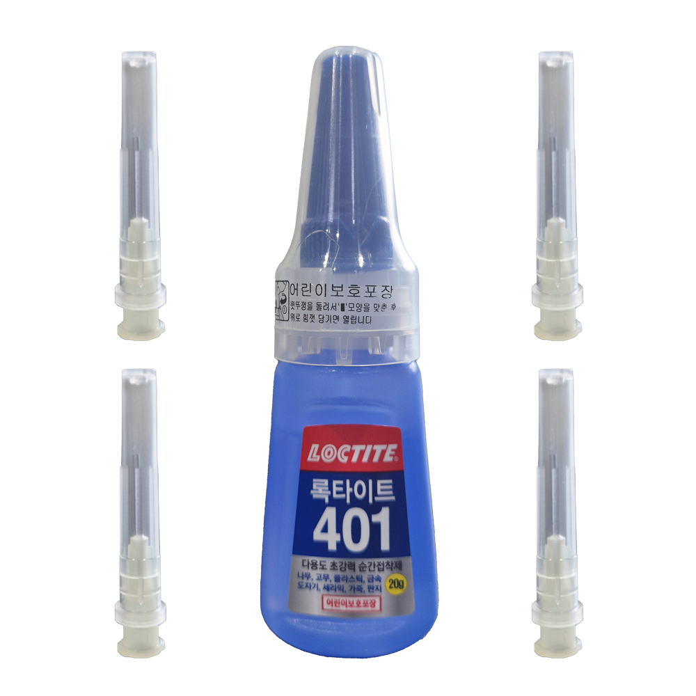 다용도 미세노즐 강력 순간접착제 록타이트 20g 1개 + 노즐 4개 + 노즐커버 4개 4,500원 꿀딜